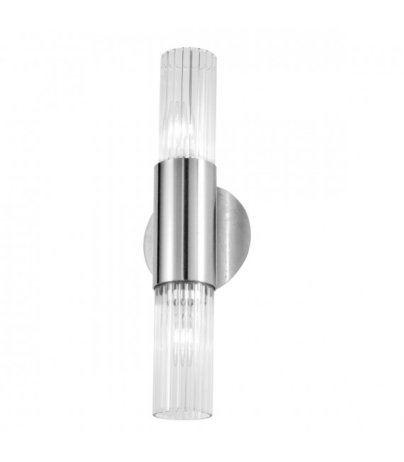 Giro Aplique hoja plata 2 bombillas 36cm