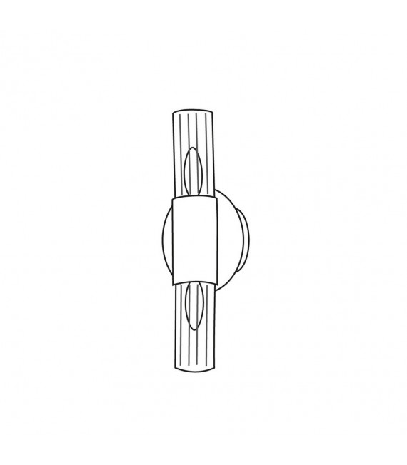 Applique murale Giro Feuille d'argent 2 ampoules 36cm
