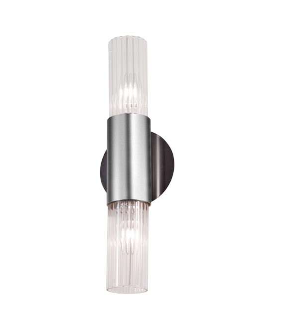 Aplique Giro Marrón Cepillado 2 bombillas 36cm