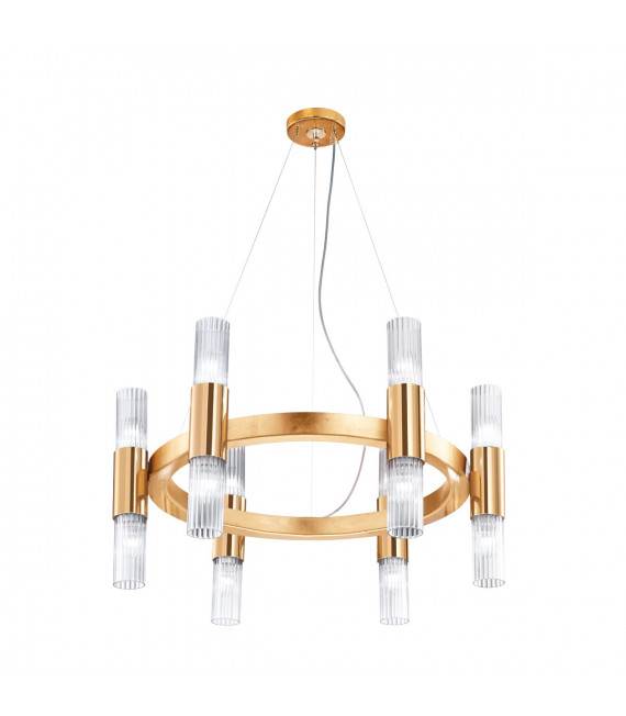 Giro 12-light gold leaf wall light