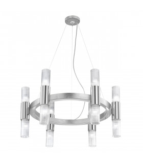 Giro 12-light silver leaf wall light