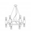 Giro 12-light silver leaf wall light