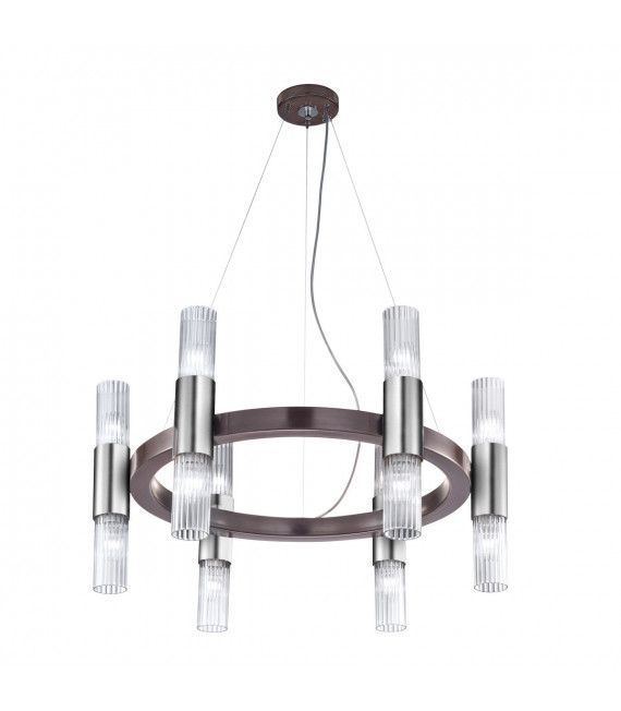 Aplique de pared Giro 12 luces Marrón cepillado