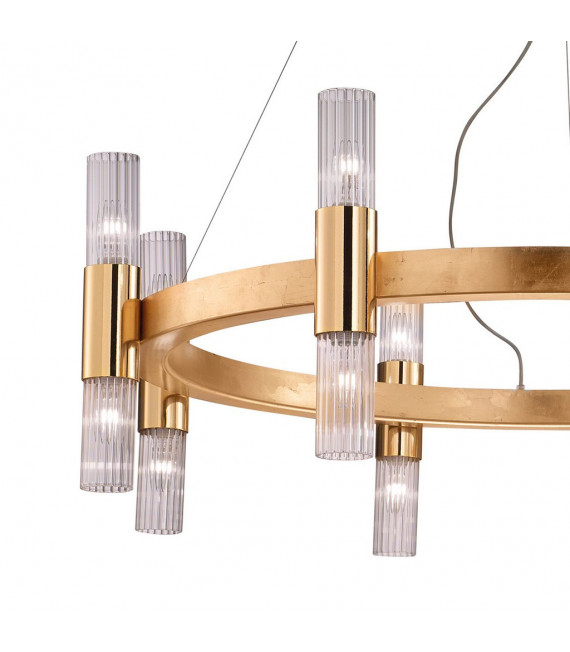 Aplique de pared Giro 16 luces pan de oro