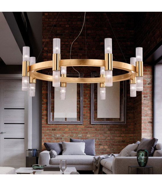 Aplique de pared Giro 16 luces pan de oro
