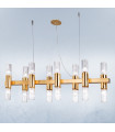 Giro pendant lamp 16 gold leaf bulbs