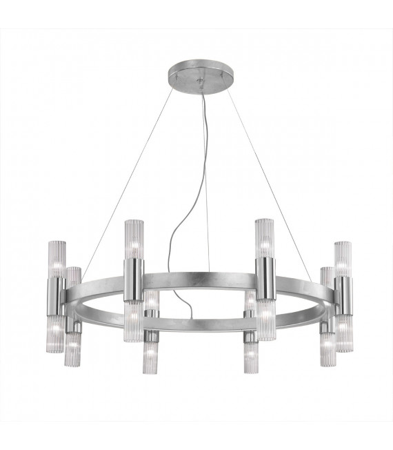 Applique Giro Foglia Argento 16 Luci