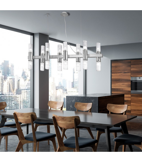 Giro pendant lamp 16 gold leaf bulbs