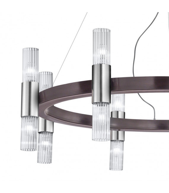 Applique murale Giro 16 ampoules Brun brossé