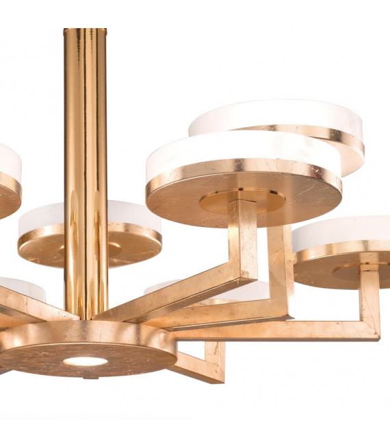 Solis pendant lamp 10 gold leaf bulbs