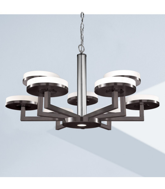 Lampada a sospensione Solis 10 lampadine Marrone spazzolato