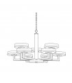 Suspension Solis 10 ampoules Brun brossé