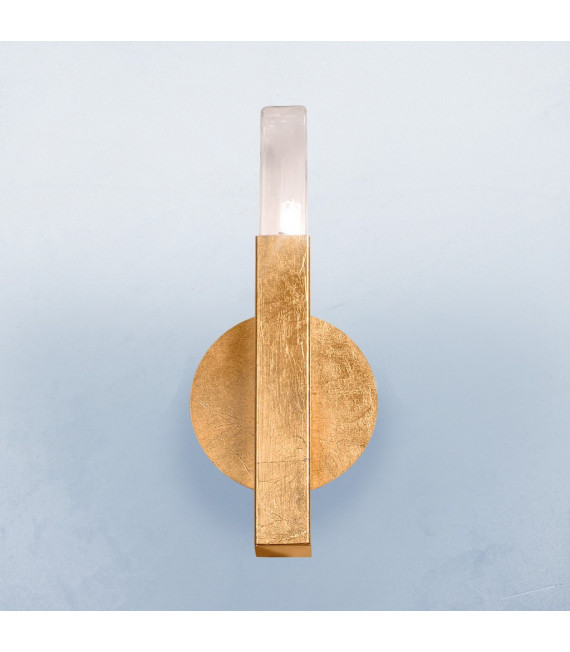 Wandleuchte Spigolo Blattgold 1 Glühbirne 29,5cm