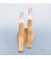 Applique murale Spigolo Feuille d'or 2 ampoules 32,5cm