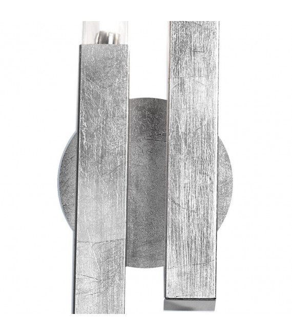 Applique Spigolo Foglia argento 2 lampadine 32,5cm