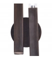 Applique murale Spigolo Brun brossé 2 ampoules 32,5cm