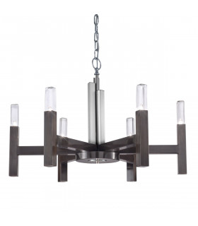 Spigolo suspension Brushed brown 6 bulbs 61.4cm