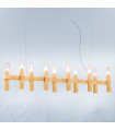 Suspension Spigolo Feuille d'or 10 ampoules 34cm