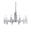 Suspension Spigolo Feuille d'argent 10 ampoules 61,4cm