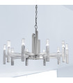 Suspension Spigolo Feuille d'argent 10 ampoules 61,4cm