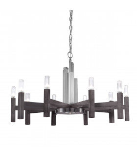 Spigolo pendant light Brushed brown 10 bulbs 61.4cm