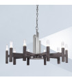 Spigolo pendant light Brushed brown 10 bulbs 61.4cm