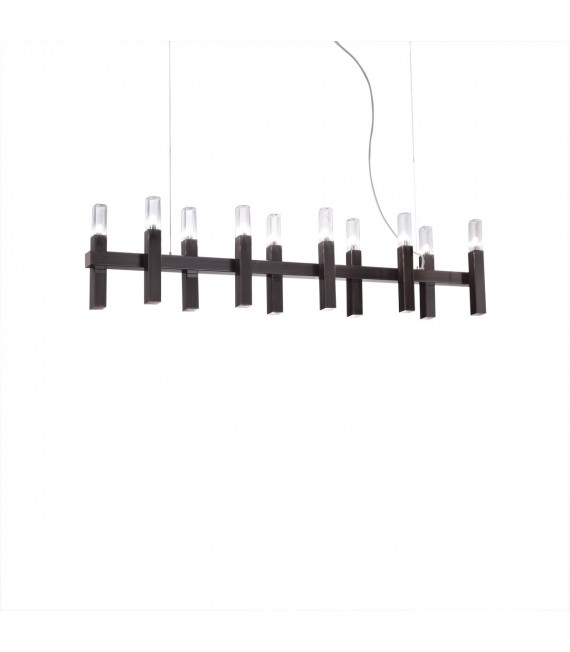 Spigolo suspension Brushed brown 10 bulbs 34cm