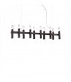 Suspension Spigolo Brun brossé 10 ampoules 34cm