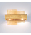 Wall light Rettangolo Gold leaf 2 bulbs 24cm