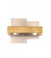 Applique murale Rettangolo Feuille d'or 2 ampoules 24cm