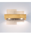 Wall light Rettangolo Gold leaf 2 bulbs 24cm