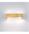 Applique murale Rettangolo Feuille d'or 2 ampoules 24cm