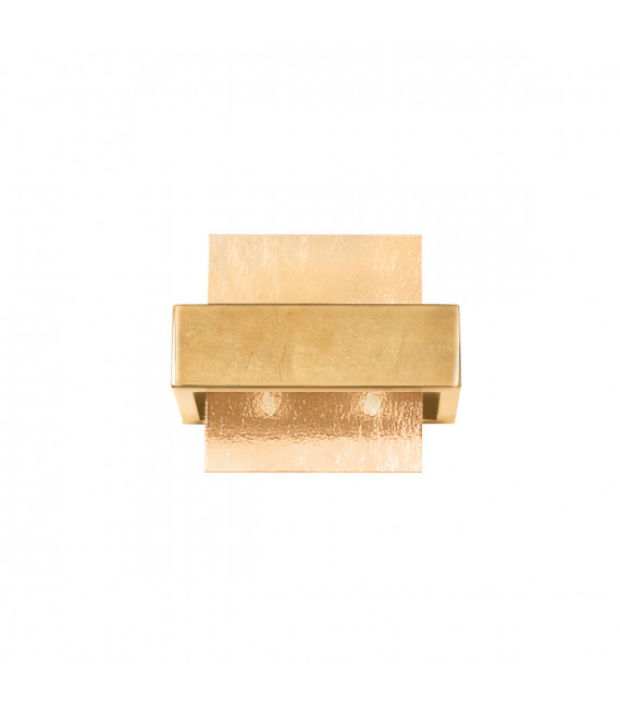 Wall light Rettangolo Gold leaf 2 bulbs 17cm