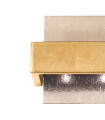 Applique murale Rettangolo Feuille d'or 2 ampoules 17cm