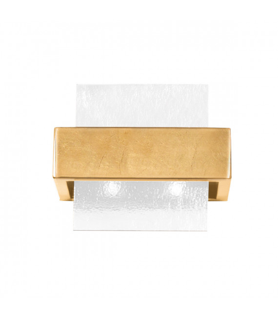 Aplique Rettangolo Pan de Oro 2 bombillas 17cm