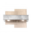 Applique murale Rettangolo Feuille d'argent 2 ampoules 24cm