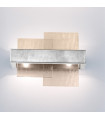 Applique murale Rettangolo Feuille d'argent 2 ampoules 24cm