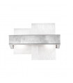 Applique murale Rettangolo Feuille d'argent 2 ampoules 24cm