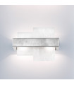 Wall light Rettangolo Silver leaf 2 bulbs 24cm