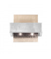 Applique murale Rettangolo Brun brossé 2 ampoules 17cm