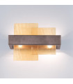 Wall light Rettangolo Brushed brown 2 bulbs 24cm