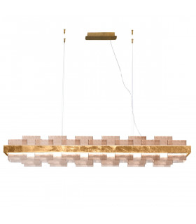 Rettangolo pendant lamp 1 bulb Gold leaf