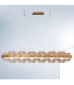 Rettangolo pendant lamp 1 bulb Gold leaf