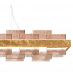 Suspension Rettangolo 1 ampoule Feuille d'or