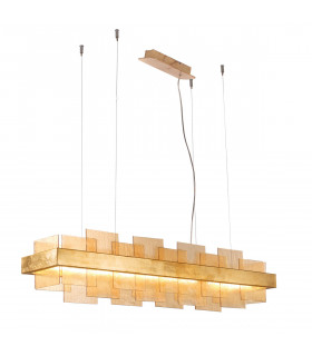 Rettangolo pendant lamp 1 bulb Gold leaf