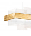 Suspension Rettangolo 1 ampoule Feuille d'or