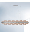 Suspension Rettangolo 1 ampoule Feuille d'argent