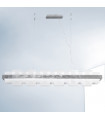 Suspension Rettangolo 1 ampoule Feuille d'argent