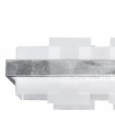 Suspension Rettangolo 1 ampoule Feuille d'argent