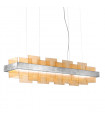Rettangolo pendant lamp 1 bulb Silver leaf